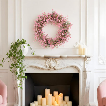 6Pcs Babys Breath Artificial Flowers,Real Touch Fake Cherry Blossom Pink Flowers Faux Flowers Bouquets for Vase Home Office Wedding Spring Indoor Outdoor Centerpiece Table Decorations