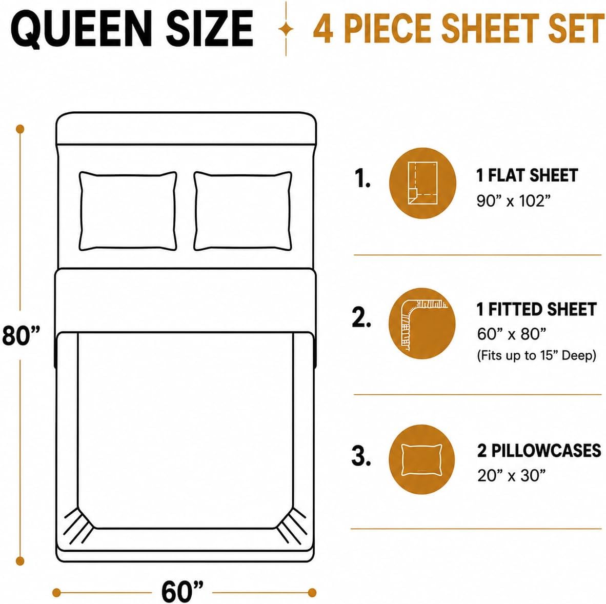 Silky Satin Sheet Set Queen Size 4 Piece Smooth Decorative Pink