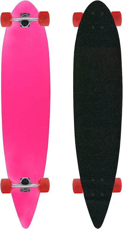 Moose Pintail 9" x 43" Longboard Neon Pink Complete