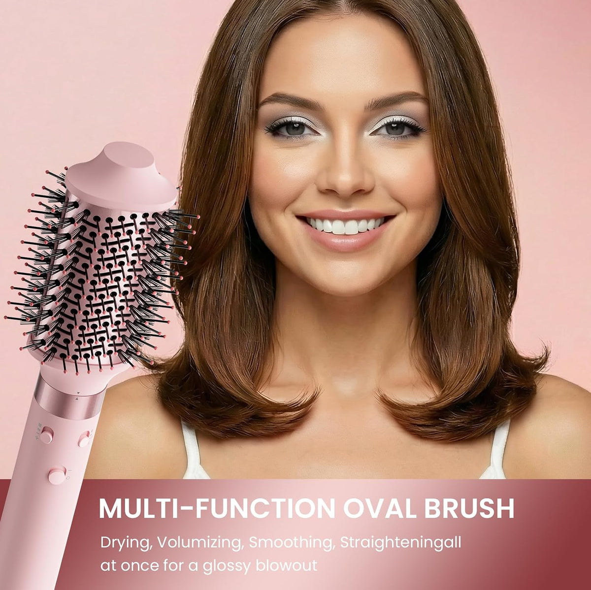5-in-1 Dual Voltage Hair Dryer Brush for Travel with Storage Bag