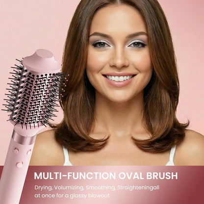 5-in-1 Dual Voltage Hair Dryer Brush for Travel with Storage Bag