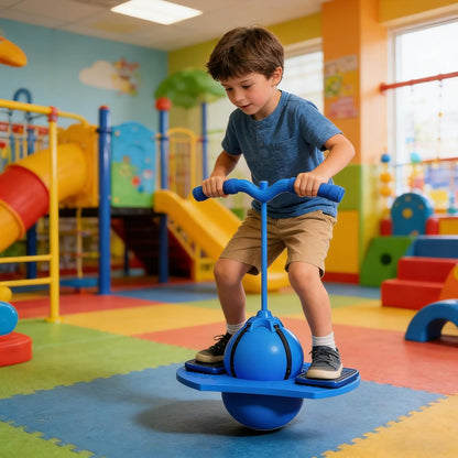 Balance Jumping Ball with Handle and Ball Pump,2026 Upgraded Jumping Balance Ball,Bouncing Balls for Indoor & Outdoor Fun, Perfect for Balance, Coordination and Fitness