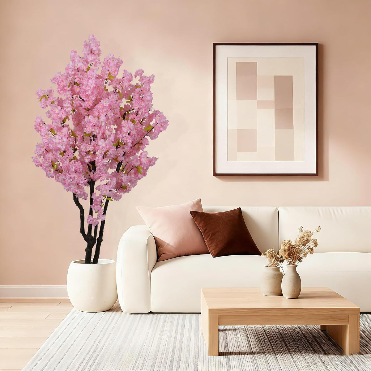 5.9ft Tall Pink Artificial Cherry Blossom Tree