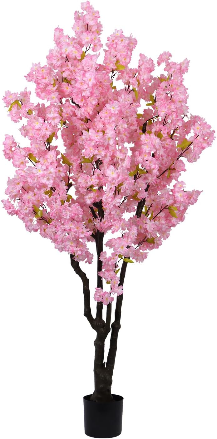 5.9ft Tall Pink Artificial Cherry Blossom Tree
