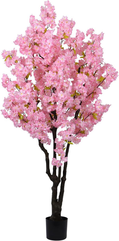 5.9ft Tall Pink Artificial Cherry Blossom Tree