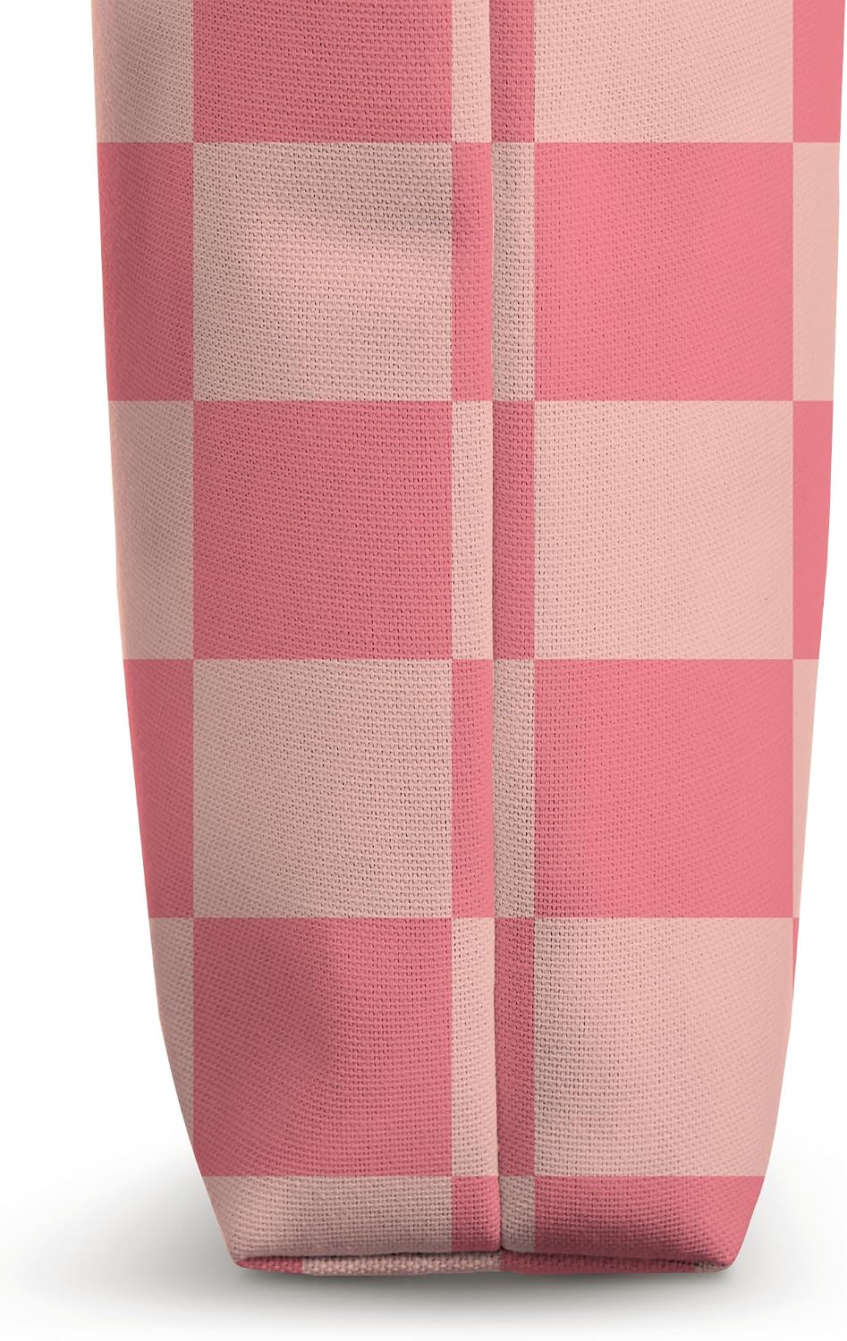Pink Peach Checkered Aesthetic Checkerboard Preppy Check Tote Bag