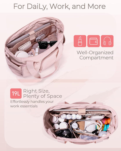 Nurse Tote Bag with Crossbody Strap, 9-Pocket Clinical Bag for Nursing Students
