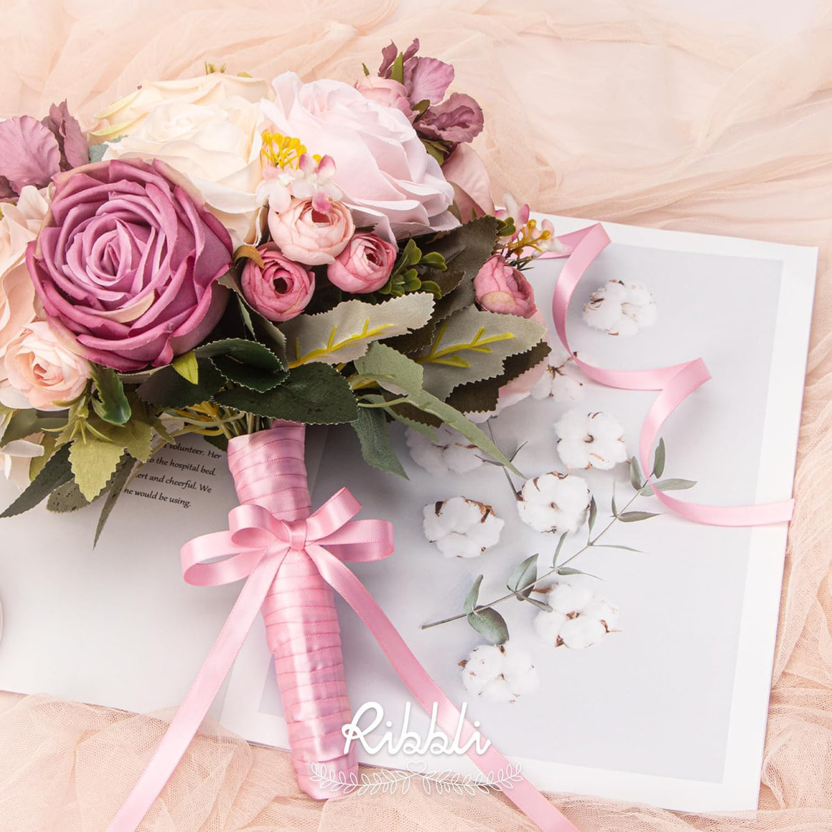 Double Faced Light Pink Satin Ribbon,3/8” x Continuous 25 Yards,Use for Bows Bouquet,Gift Wrapping,Floral Arrangement