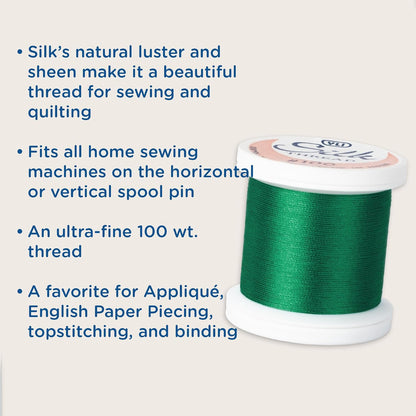 Silk Thread – 100 wt Fine Japanese Silk for Appliqué, EPP, and Quilting - Pink