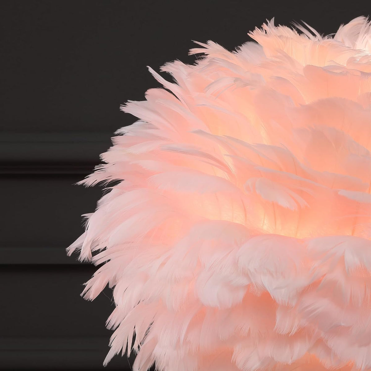 Pink Feather Lamp Tripod Lamp for for Girls Bedrooms Living Room Aesthetic Decor Desk Lamp Unique Bedside Lamps Gold Large Table Lamp (Tripod-Pink)