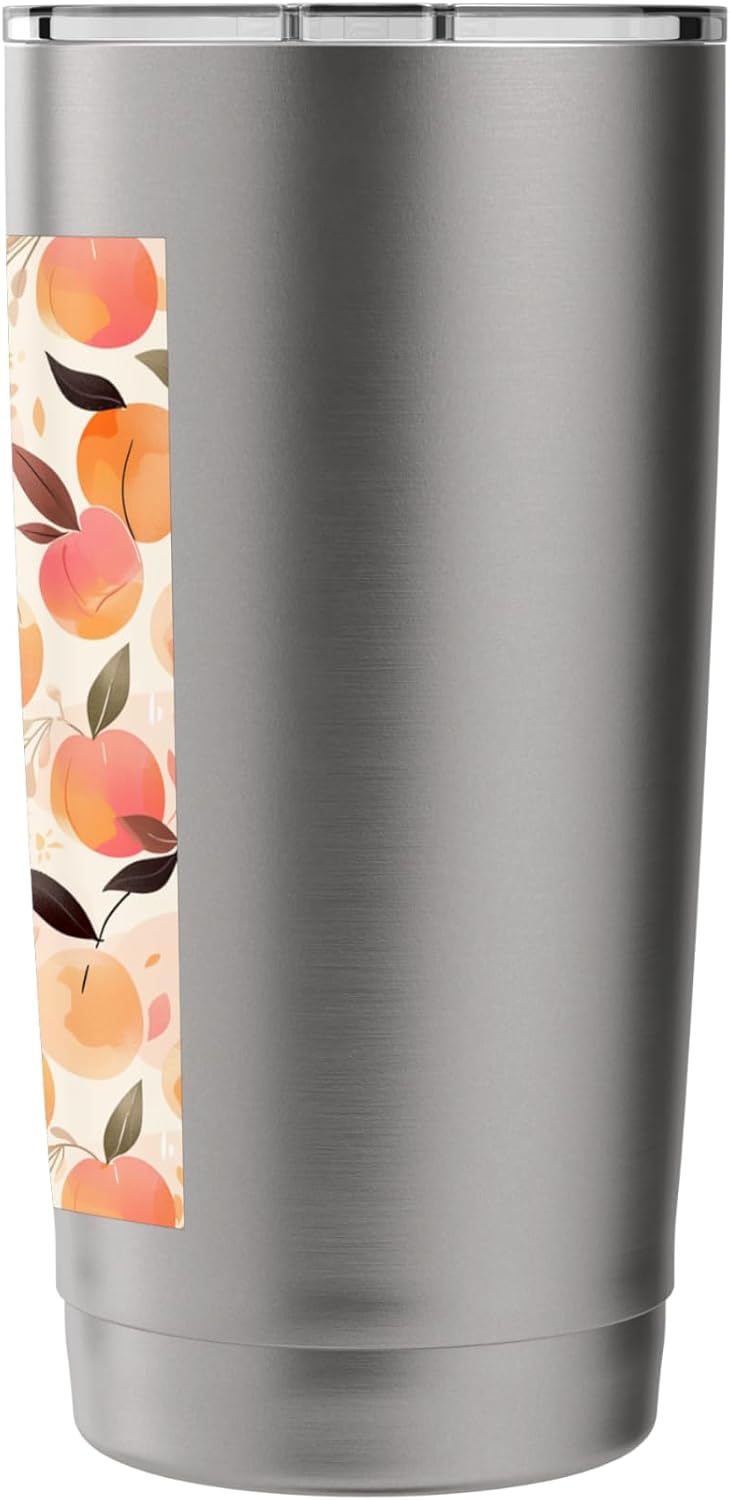 Cute Pattern Art Peach Fruit Vintage Stainless Steel Insulated Tumbler