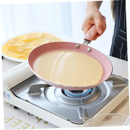 Pink Aluminum Omelette Pancake Pan for Cooking and Restaurant Use
