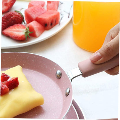 Pink Aluminum Omelette Pancake Pan for Cooking and Restaurant Use