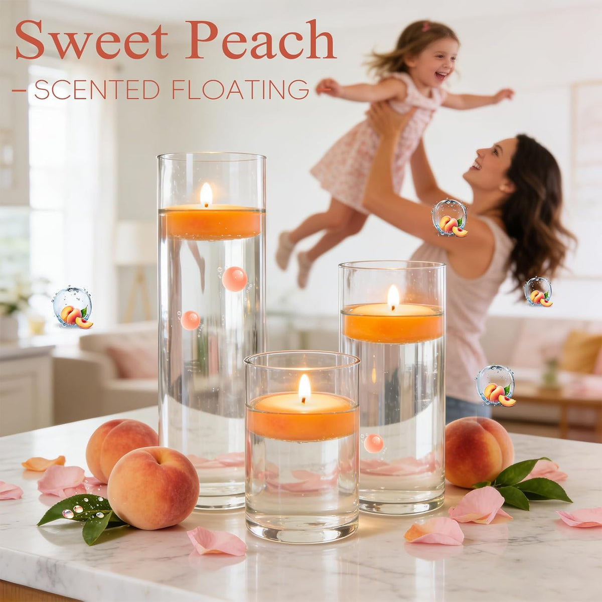 Floating Candles Scented 36 Packs, 3 Inch Floating Candle