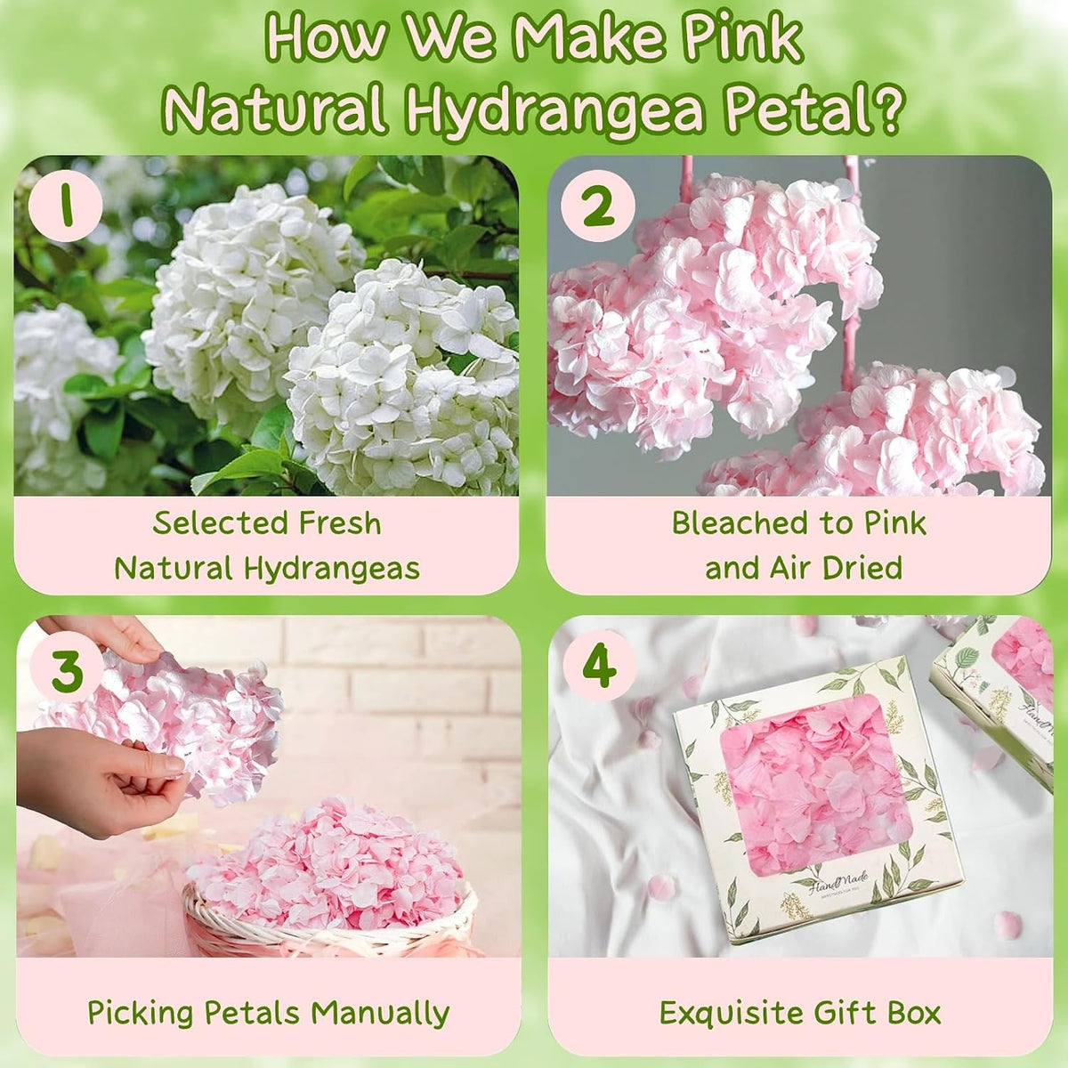 1500+ Real Dried Pink Hydrangea Petals Real Pink Flower Petals