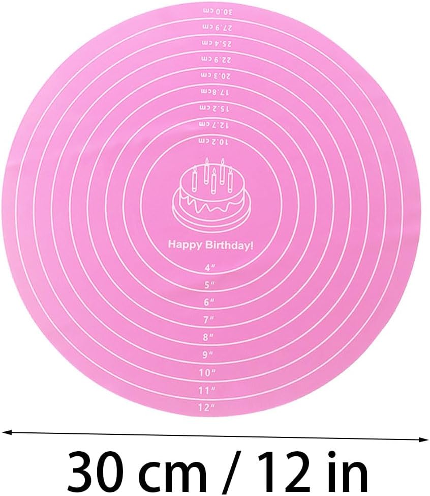 2 Pcs 12 Inch Silicone cake mats, Cake turntable mat
