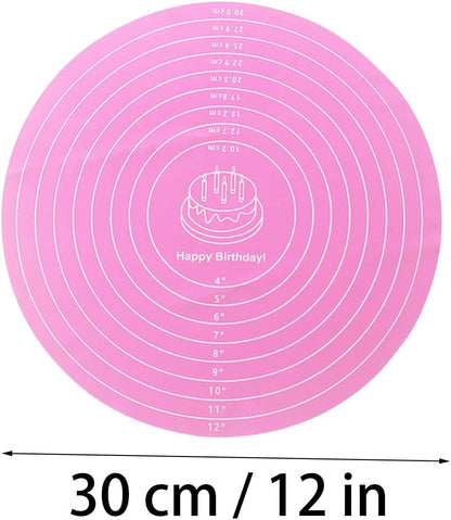 2 Pcs 12 Inch Silicone cake mats, Cake turntable mat
