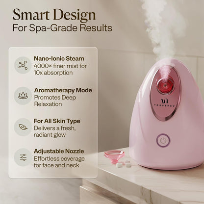 Facial Steamer Spa Kit with 15 Spa Tools for Complete At Home Facial