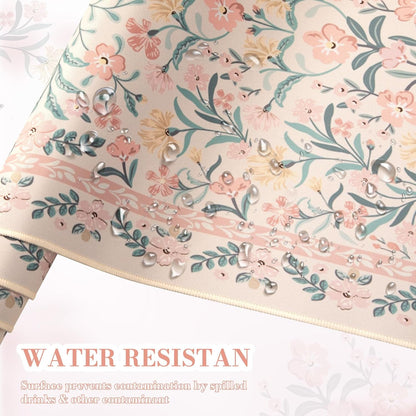 Desk Mat,Mouse Pad for Office Desk,35.4x15.7in,Pink Floral