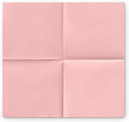 300-Pack Disposable Pink Cocktail Napkins, 3-Ply, 5"x5" Beverage Paper Napkins, Decorative Dessert Napkins For Wedding, Kitchen, Bar Or Restaurant