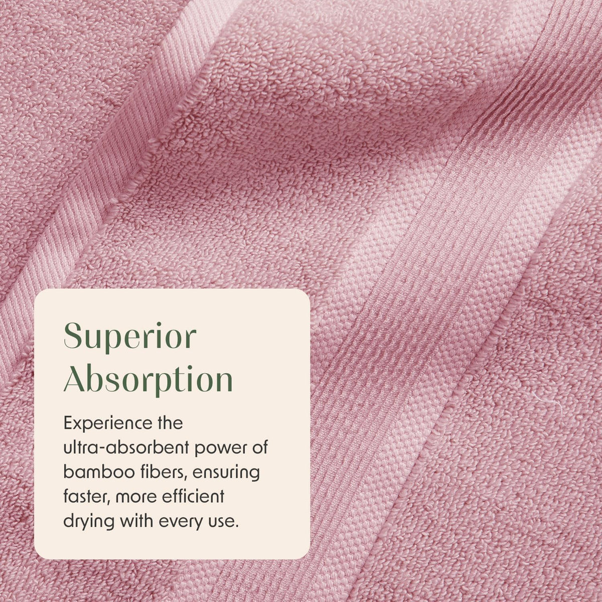 Luxury Bamboo Rayon Bath Towel Set | 6-Piece Set | Pink