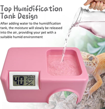 Plastic Snake Hide Reptile Hide Cave Easy to Clean Habitat Decor Leopard Gecko Hideout Suitable for Small Size Crested Gecko Lizard Frogs Newts(Pink)