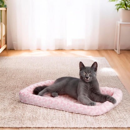 QuietTime Fashion XXS Dog Bed - Pink Faux Fur Bolster, Ultra-Soft and Machine Washable, Fits 18-Inch Crates and Carriers, for Small Dogs and Cats