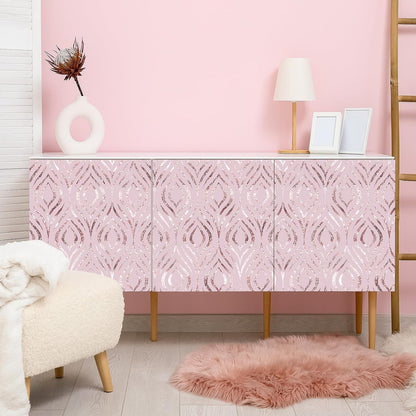 Pastel Pink Wallpaper Peel and Stick Modern Diamond Geometric Accent Wall Paper for Bedroom Girls Kids Room Self Adhesive Vinyl Abstract Pink Contact Paper for Cabinets Desk Walls 17.5"x118"