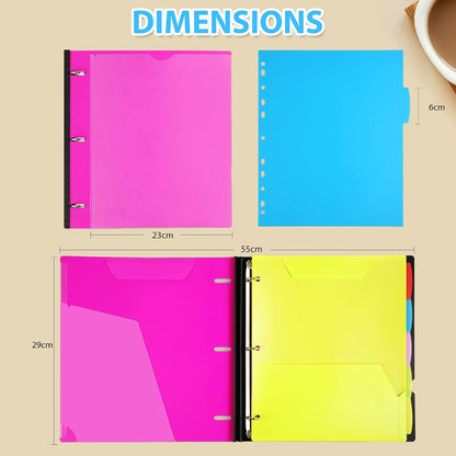 2-Pack Telescoping 3 Ring Binder Notebooks, Pink