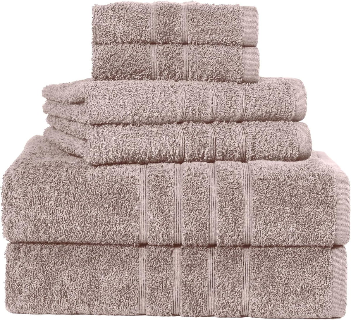 Ultimate Performance 6-Piece Towel Set, Crystal Pink