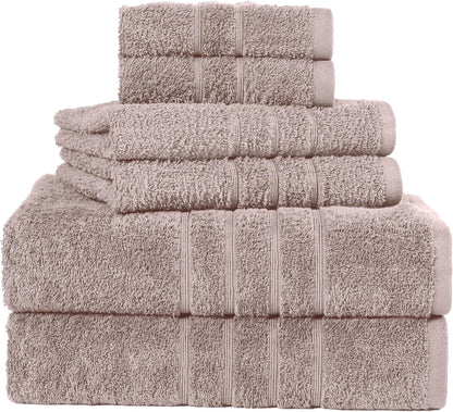 Ultimate Performance 6-Piece Towel Set, Crystal Pink