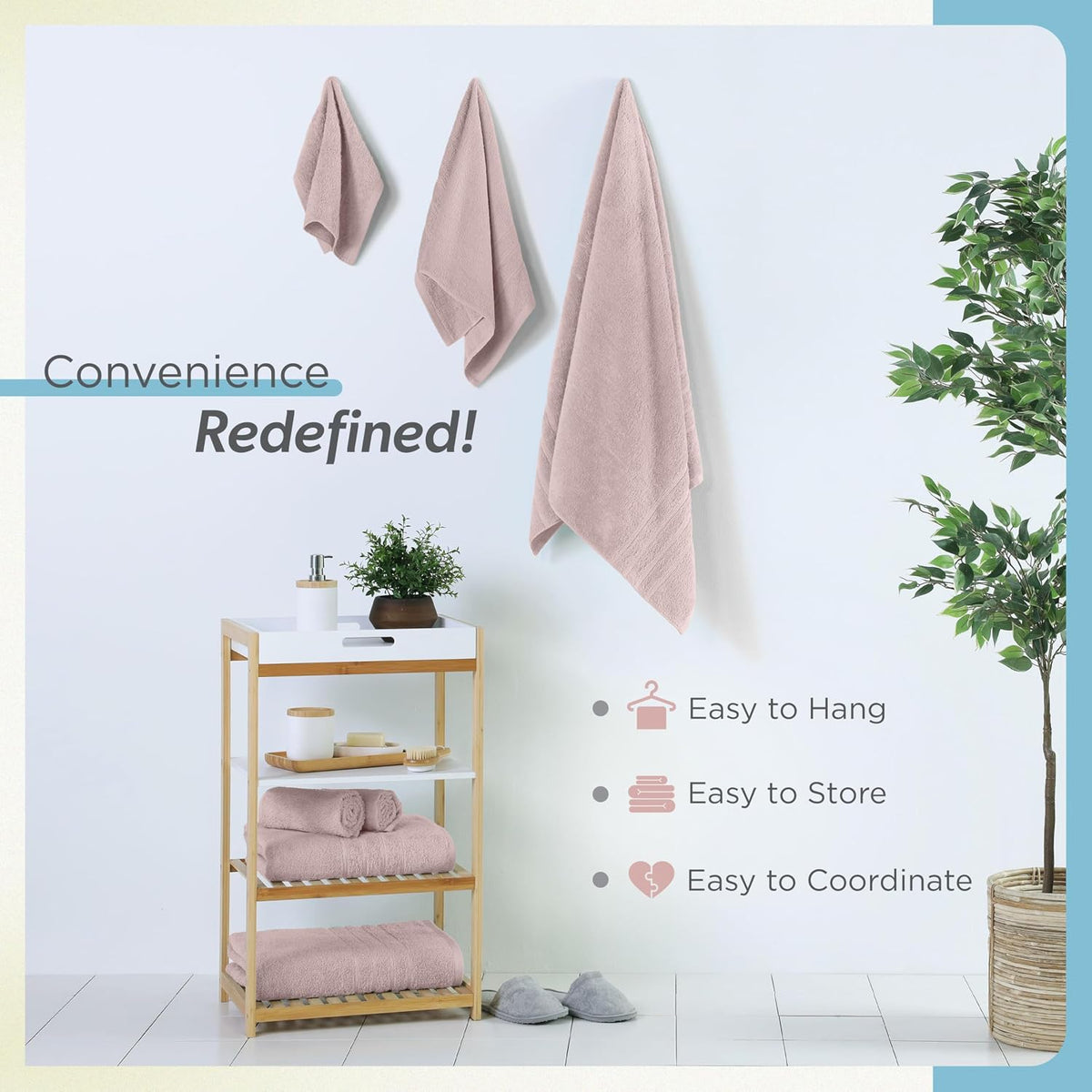 Ultimate Performance 6-Piece Towel Set, Crystal Pink