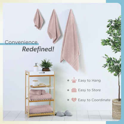 Ultimate Performance 6-Piece Towel Set, Crystal Pink