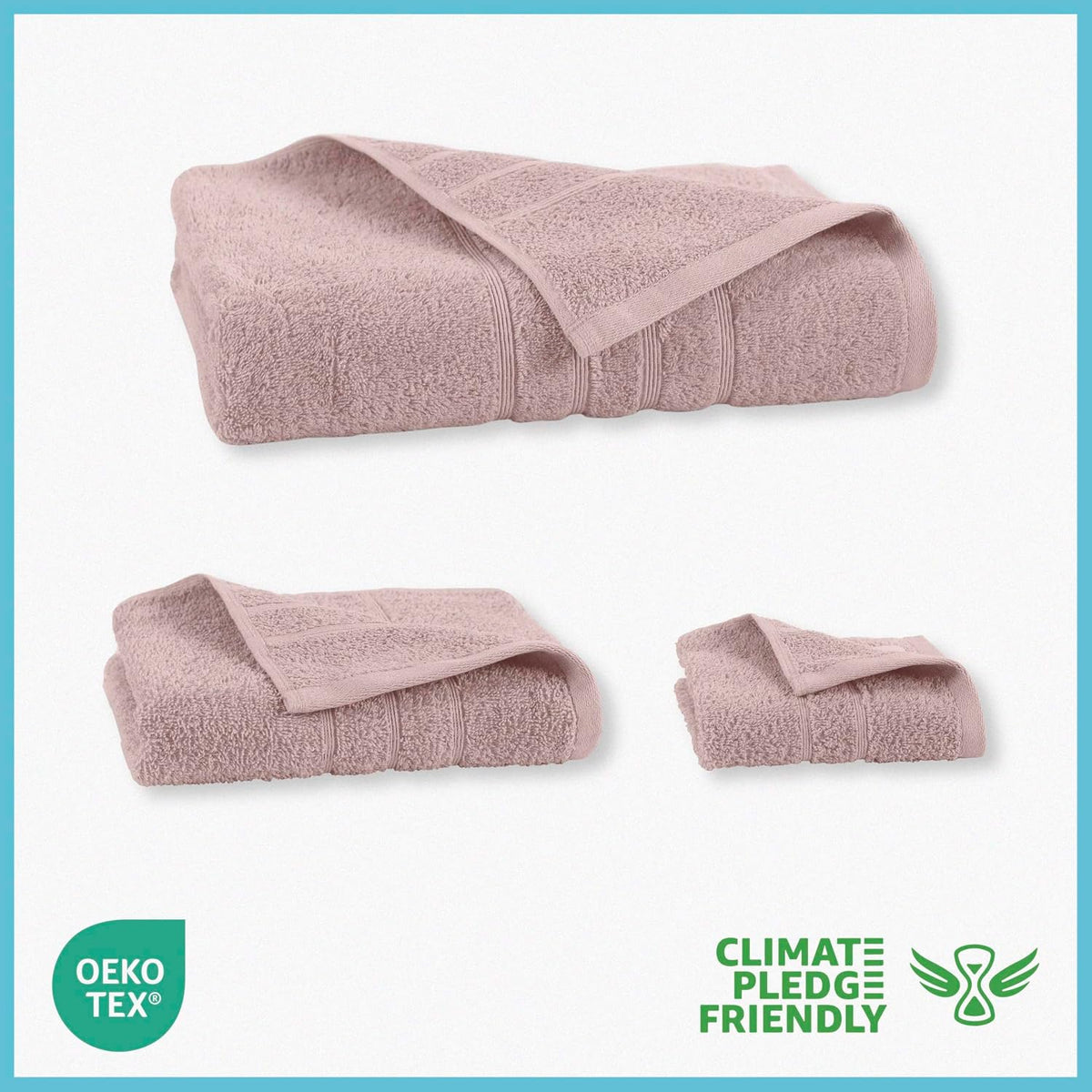 Ultimate Performance 6-Piece Towel Set, Crystal Pink