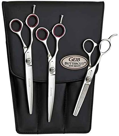 Geib Left Handed Grooming Shears 3 Piece Kit Professional Entree Scissor Set