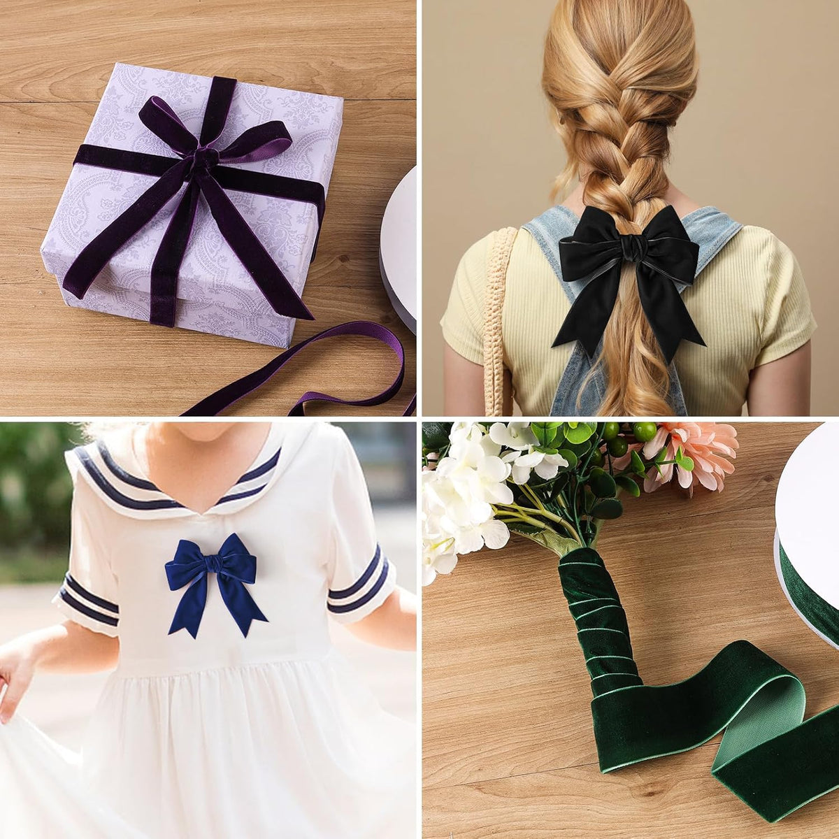 Peach Velvet Ribbon 1 Inch x 20Yd,Great for Gift Wrapping,Hair Bows,Christmas,Wedding Party Decoration(1" Peach)