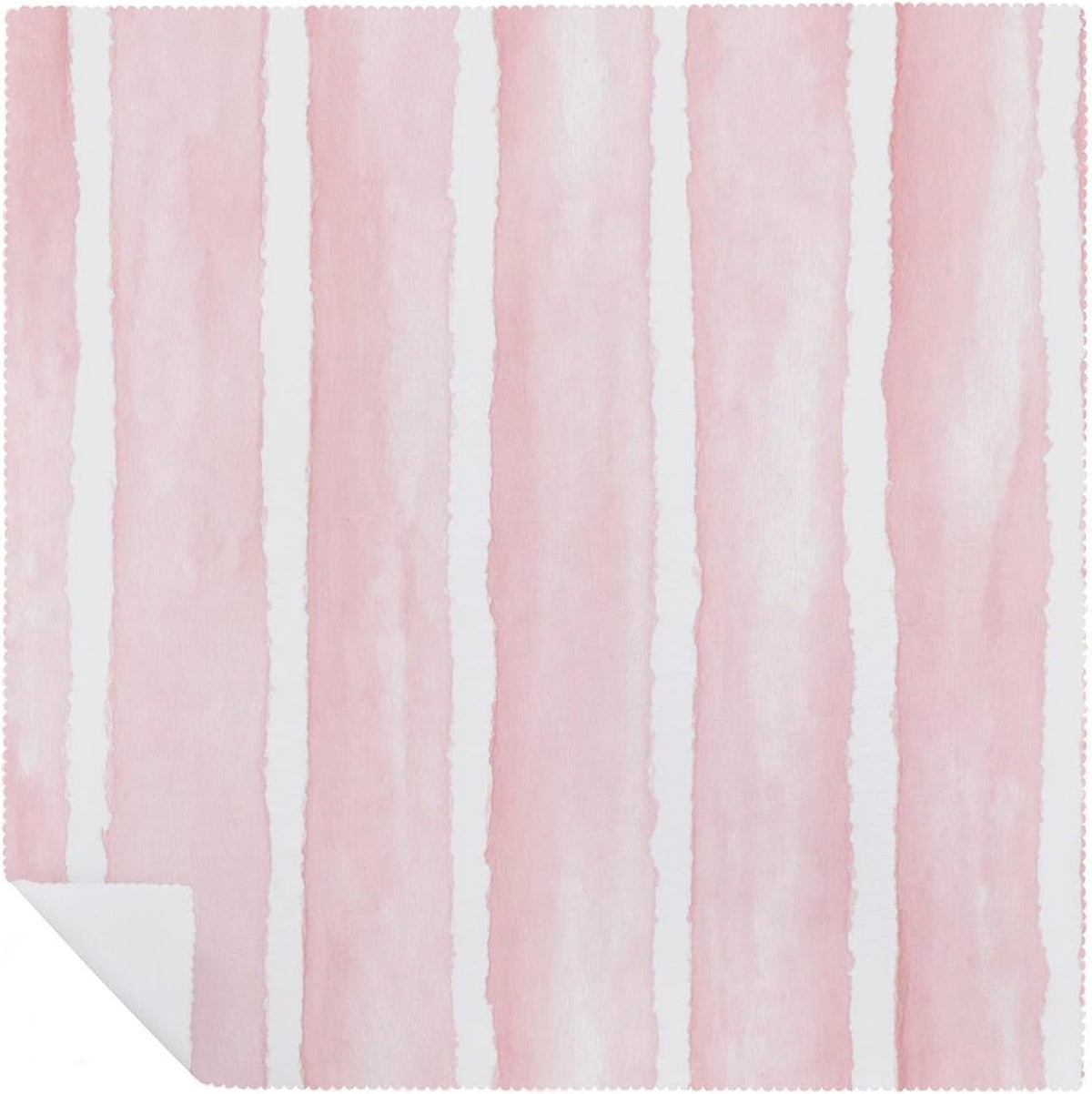 Pastel Pink Watercolor Wide Stripe Pattern Cloth Napkins Set of 6, Square Premium Reusable Washable Polyester Table Linen Napkin for Dinner Party