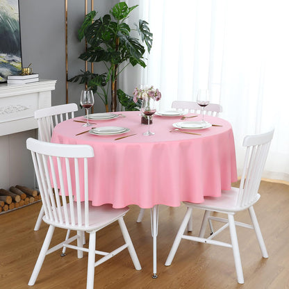 Pink 48 Inch Round Tablecloth, Waterproof Table Cloth