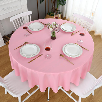 Pink 48 Inch Round Tablecloth, Waterproof Table Cloth