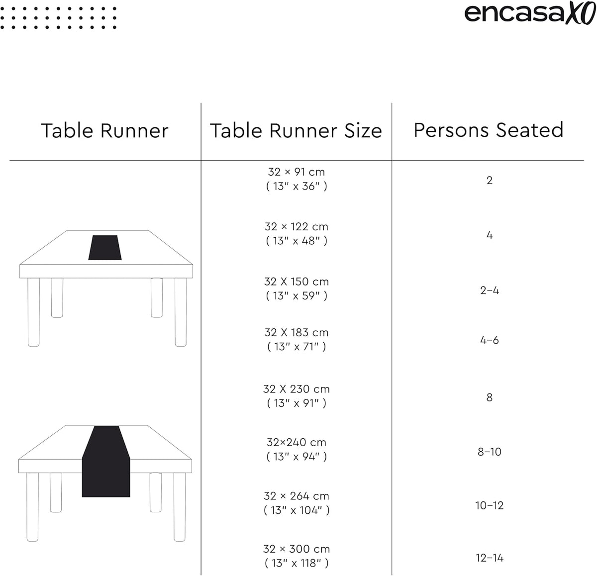 Table Runner, Cotton Canvas Dining Runner 13"x72"
