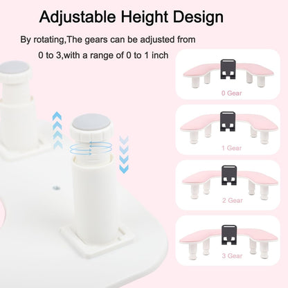 Arm Rest for Nails Tech with Nail Table Mat and Phone Holder,Adjustable Base U-shaped Manicure Nail Hand Rest Stand Pillow Cushion(Pink)