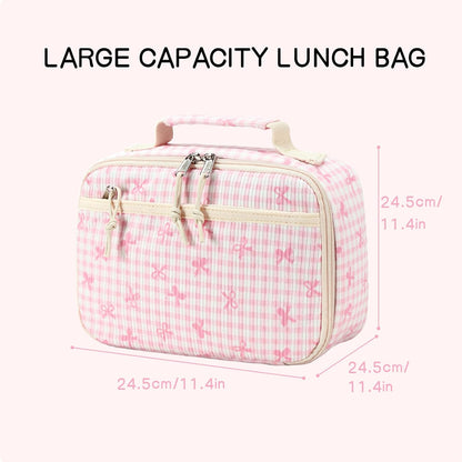 Kids Lunch Box, Small Insulated Reusable Lunch Bag for Girls and Women, School Work Picnic Travel, Lightweight Tote