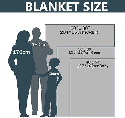 Floral Double-Layer Reversible Fleece Throw Blanket 30”x 40”
