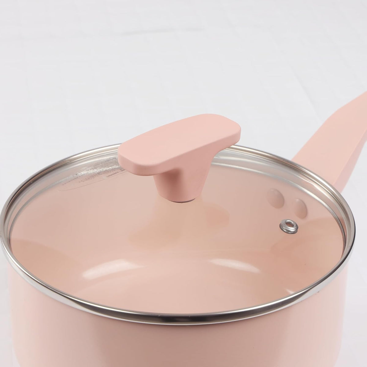 Pearl Metal Rosa HC-730 Pot, Single Handed Pot, 7.1 inches (18 cm), Glass Lid Included, Induction Compatible, Ceramic Coating Coating