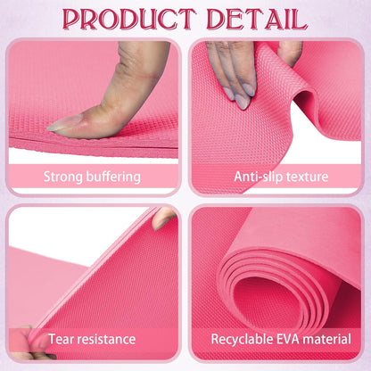 10 Pack Yoga Mat Bulk 68'' x 24'' x 4mm Thick Yoga Mat