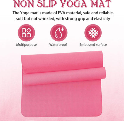 10 Pack Yoga Mat Bulk 68'' x 24'' x 4mm Thick Yoga Mat
