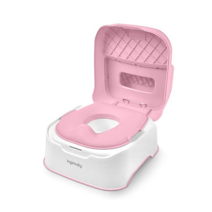 Prepare to Potty 3-in-1 System - Potty Training Toilet, Topper, Step Stool, Easy Setup, Pink, For Toddlers 18 Months+