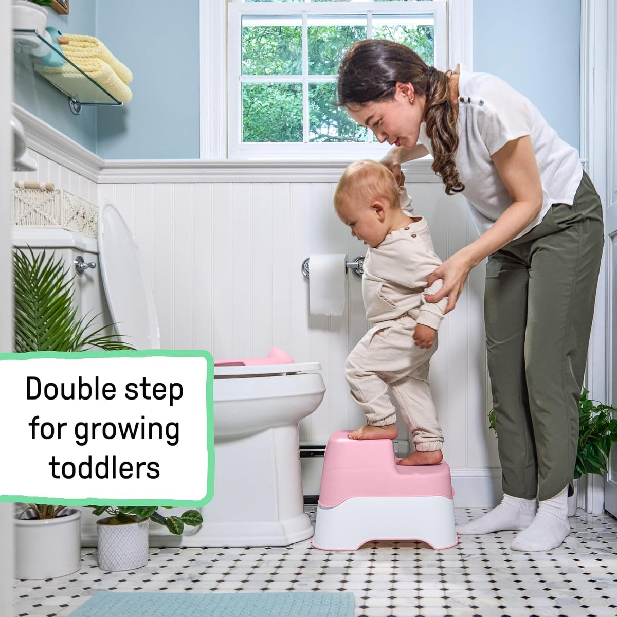 Prepare to Potty 3-in-1 System - Potty Training Toilet, Topper, Step Stool, Easy Setup, Pink, For Toddlers 18 Months+