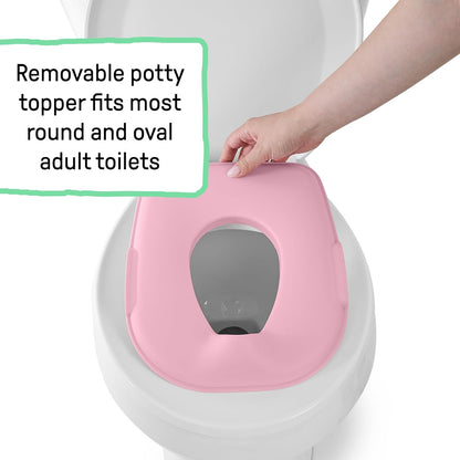 Prepare to Potty 3-in-1 System - Potty Training Toilet, Topper, Step Stool, Easy Setup, Pink, For Toddlers 18 Months+