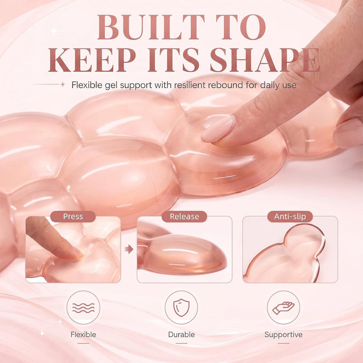 Cute Wrist Rest, Cloud Keyboard & Mouse Pad Set, Soft Gel Non-Slip